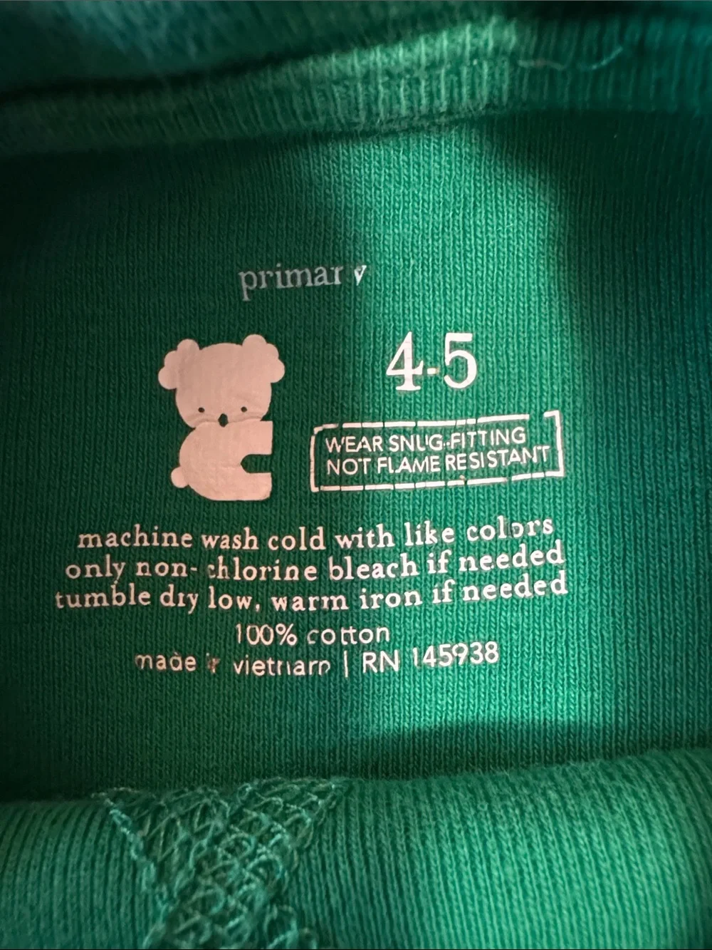 Primary Kids Pajama Set size 4/5, family matching, mommy & me